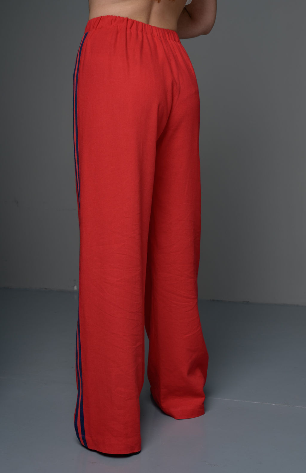 70%ЛЁН+30% ВИСКОЗА Яркие прямые брюки - Новый лен фото 5