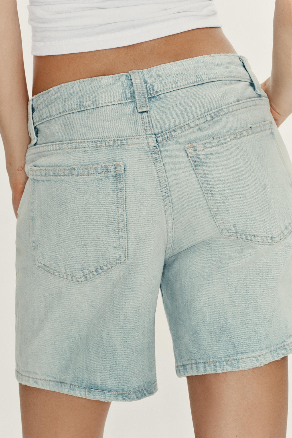 BERMUDA REGULAR DENIM TRF TIRO MEDIO / Azul claro - Zara фото 2