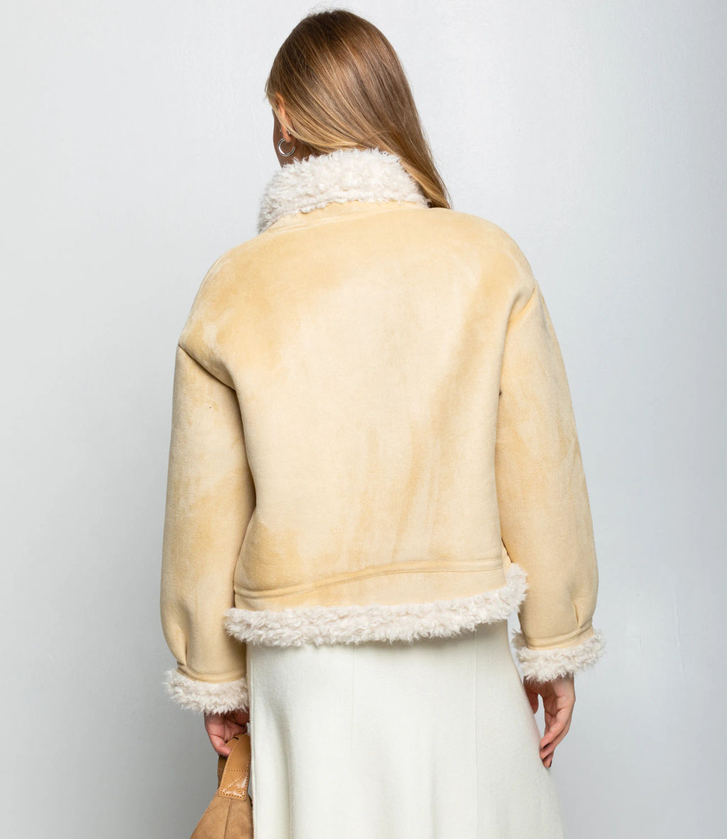 Дублёнка #КТ7580 (1), светло-бежевый - Dommod фото 3