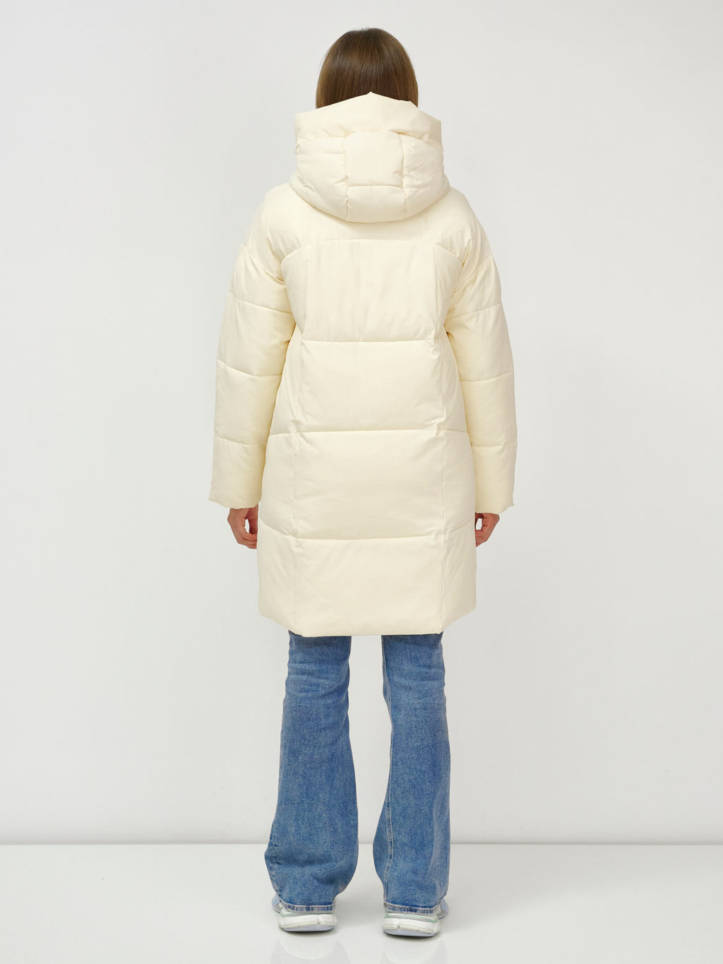 Куртка пальто зимняя синтепон светло-бежевого цвета - Mtforce фото 18