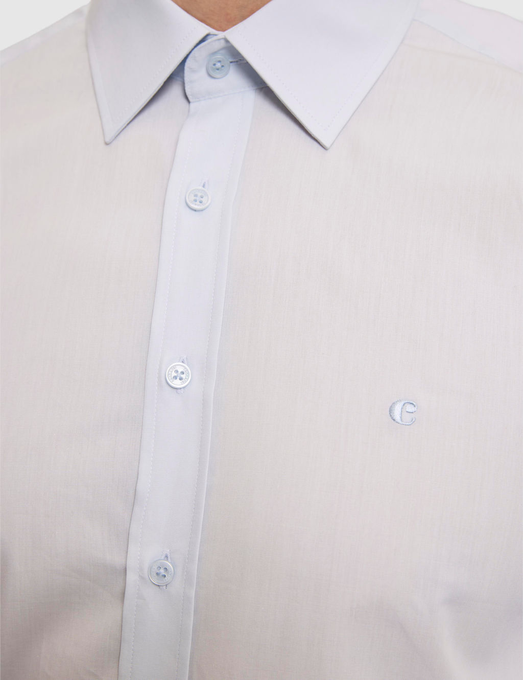 A__k Mavi Slim Fit Pamuk Klasik G_mlek