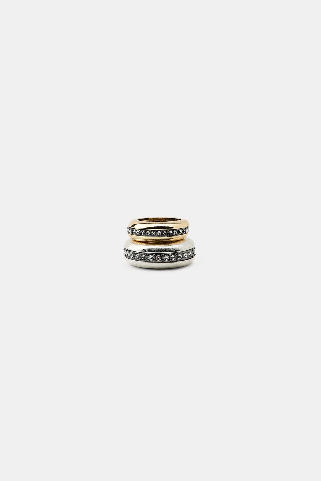 PACK OF 2 COMBINED LITTLE FINGER RINGS WITH SPARKLES - Zara фото 2
