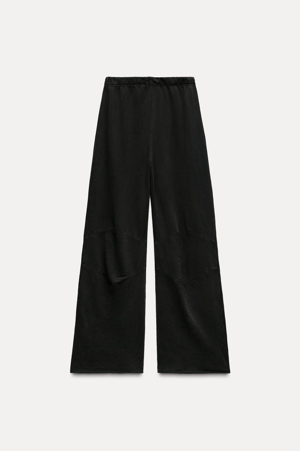 WASHED-EFFECT PALAZZO JOGGER TROUSERS - Zara фото 5