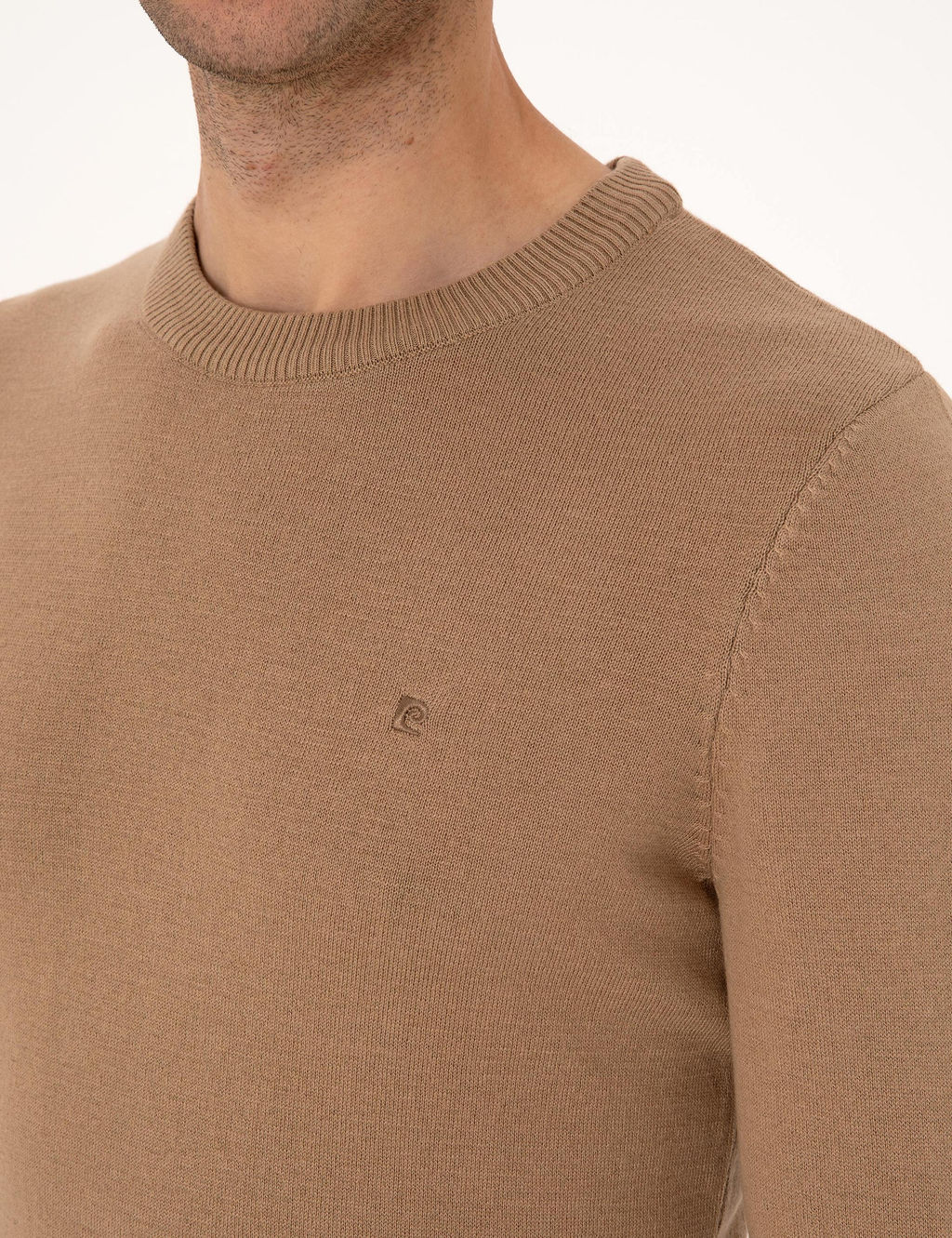 Camel Slim Fit Bisiklet Yaka Basic Triko Kazak - Pierre cardin фото 7