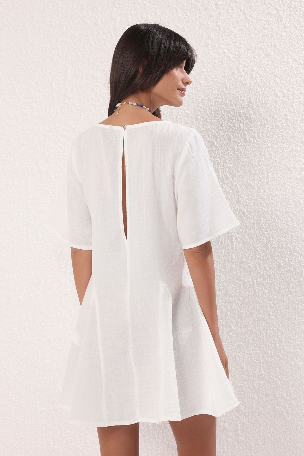 Trendyolmilla Siyah Muslin 100% Pamuk Plaj Elbise TBESS25EL00135  фото 4