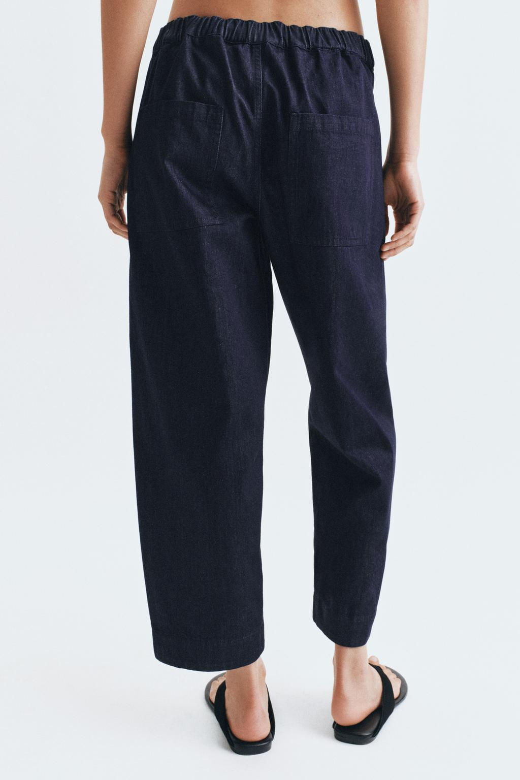 PANTAL?N DENIM BARREL BOLSILLOS ZW COLLECTION / Blanco - Zara фото 23