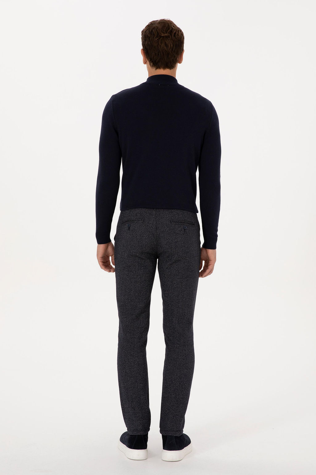 Erkek Lacivert Slim Fit Kanvas / Chino Pantolon - U.s. polo assn фото 4