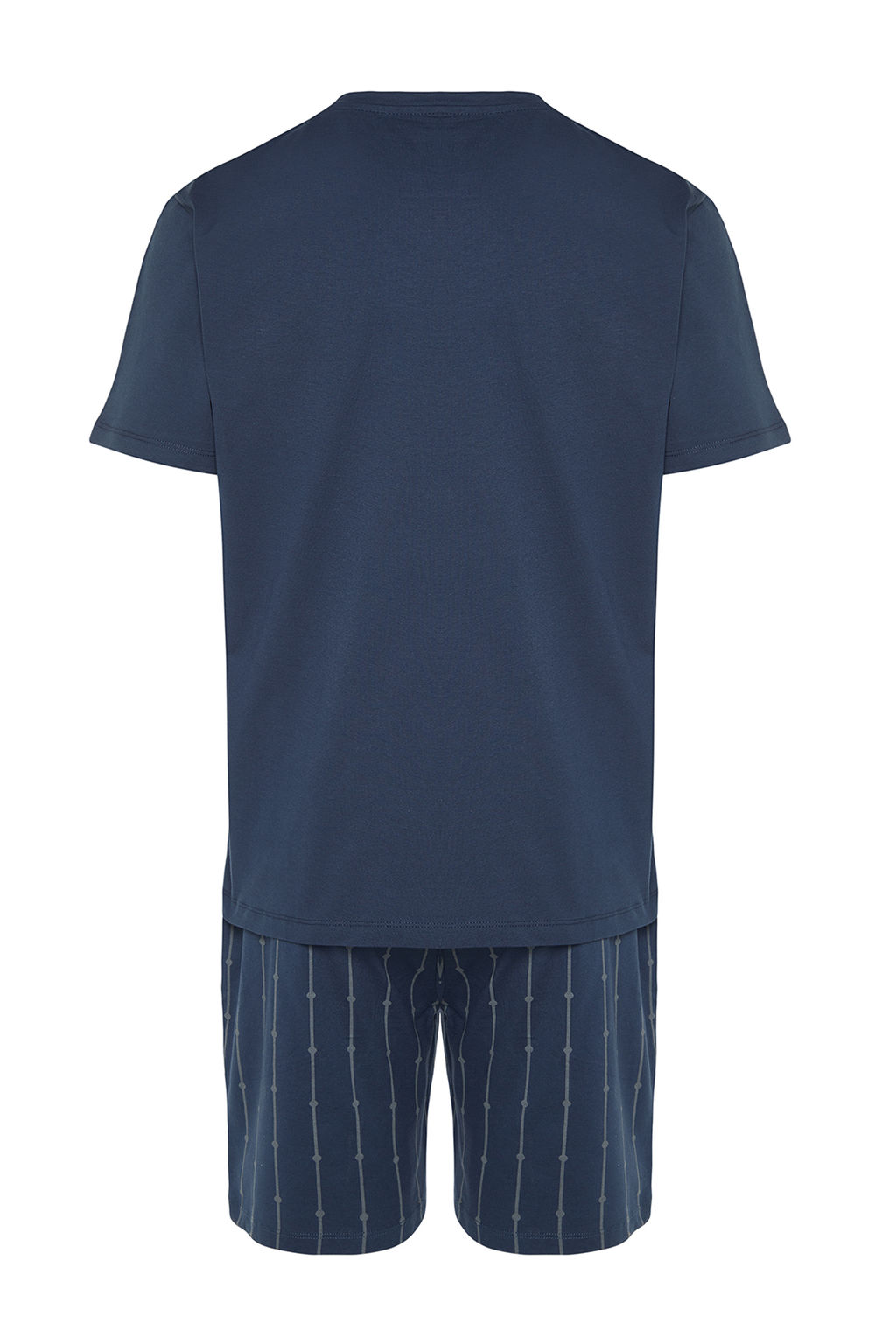 TRENDYOL MAN Lacivert Bask?l? Regular Fit Orme Sortlu Pijama Tak?m? TMNSS24PT00025 - Trendyolmilla фото 8