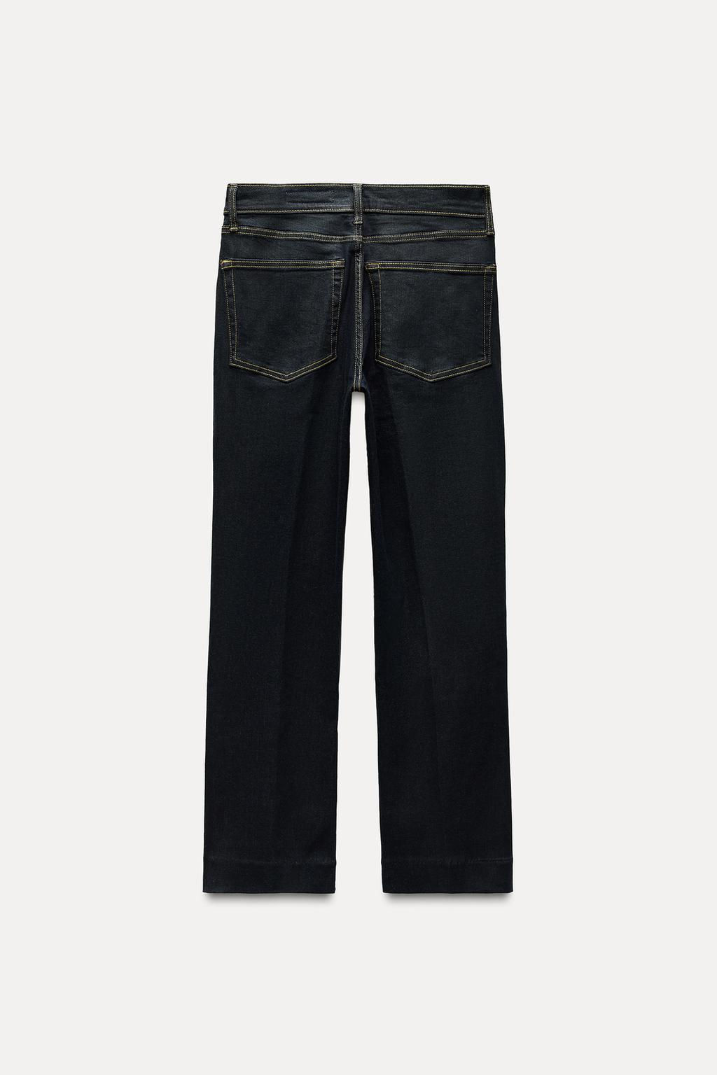 ZW COLLECTION BOOTCUT HIGH-WAIST CROPPED JEANS - Zara фото 8