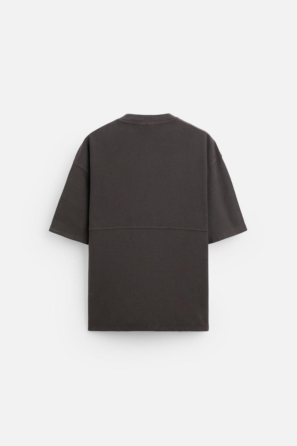 HEAVY WEIGHT T-SHIRT WITH SEAM DETAIL - Zara фото 31
