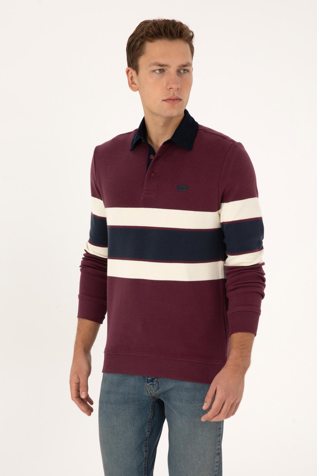 Erkek Bordo Sweatshirt