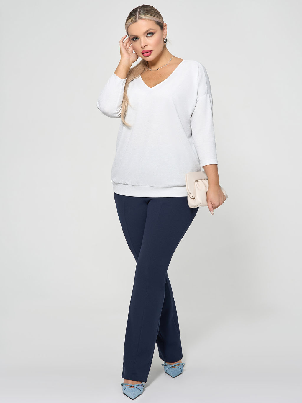 Джемпер 0057-9 белый бриллиант