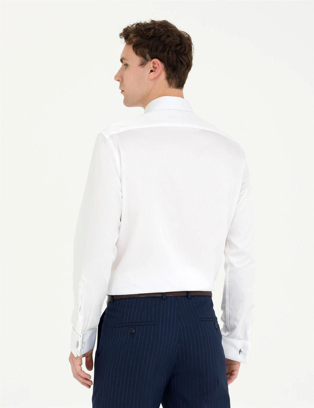 Beyaz Slim Fit Uzun Kollu Klasik G_mlek - Pierre cardin фото 5