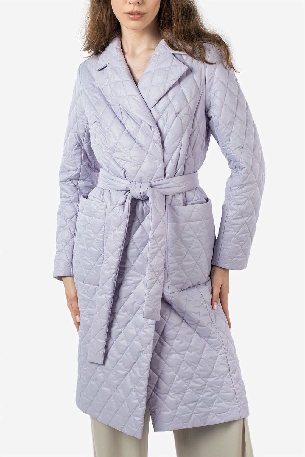 Пальто женское демисезонное (пояс) - El podio фото 8