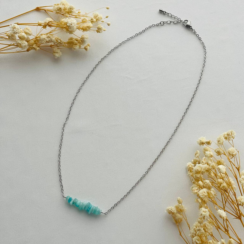 Колье на цепочке из Амазонита