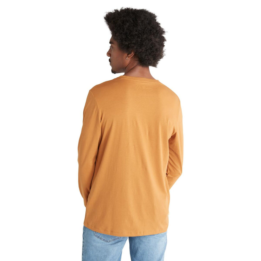 Футболка с длинным рукавом Timberland Longsleeve WWES Logo Regular желтая фото 4