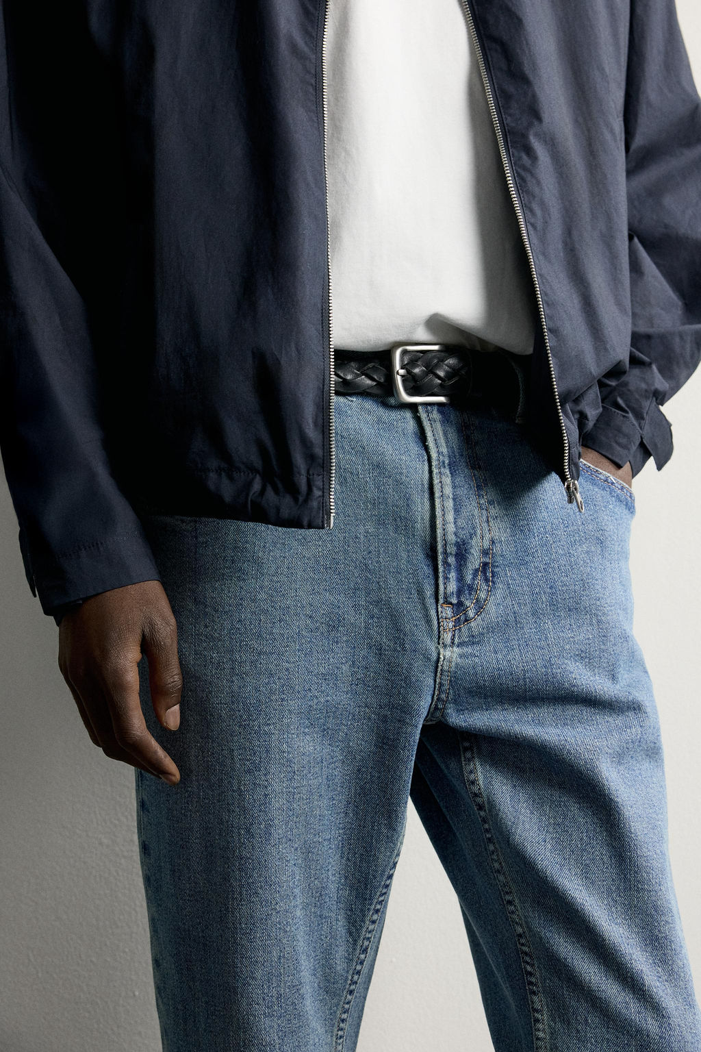 JEANS SLIM CROPPED FIT / Azul medio - Zara фото 5