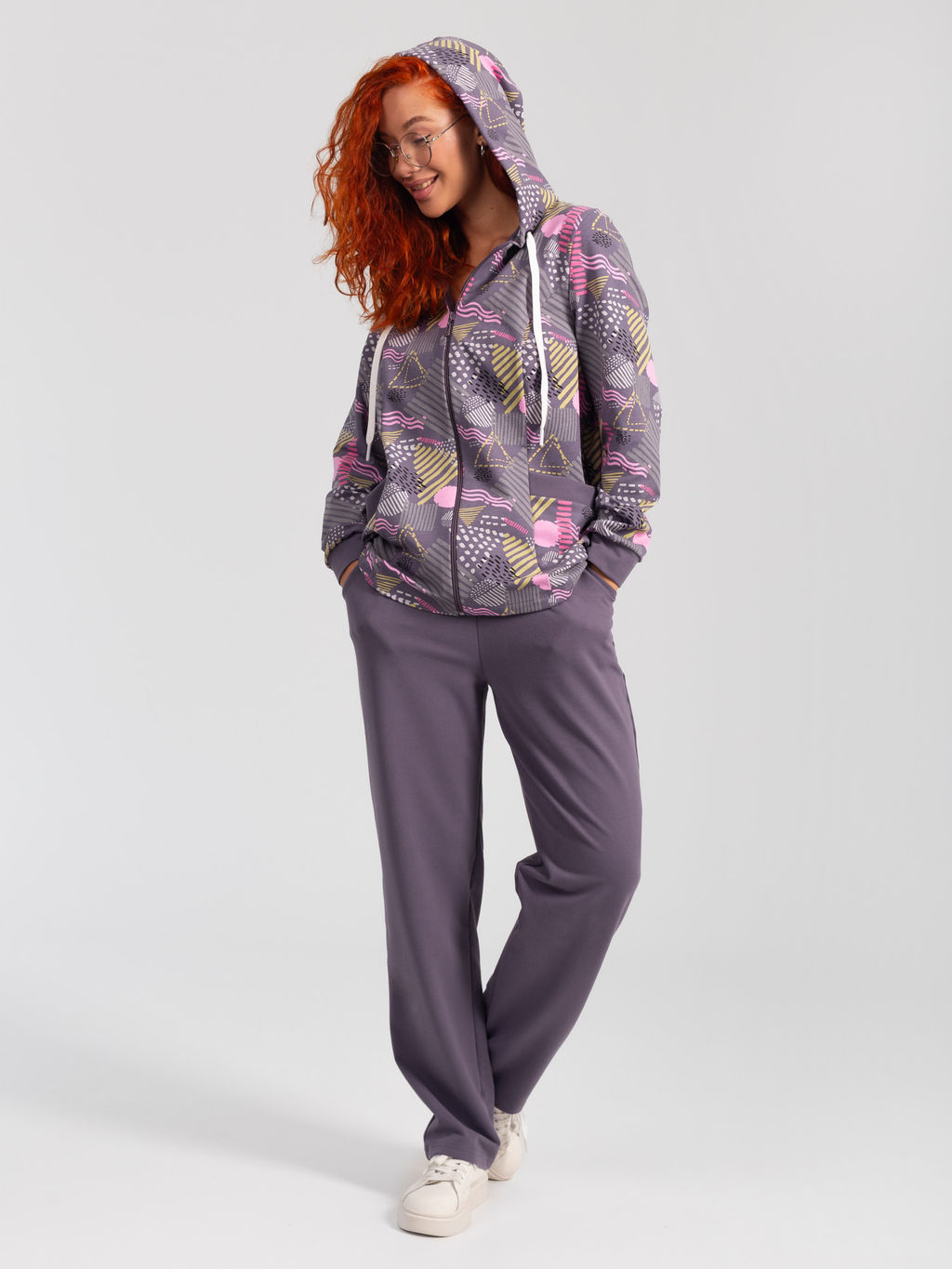 Костюм женский футер с лайкрой "ДОРИС" ЛИЛОВЫЙ