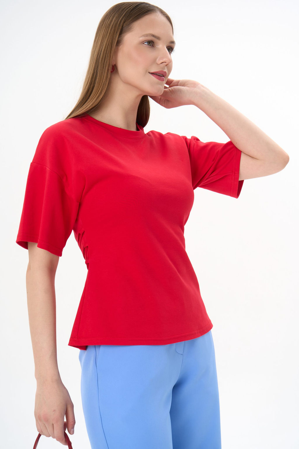 Футболка с завязками Николь (красный) - Эльза фото 6