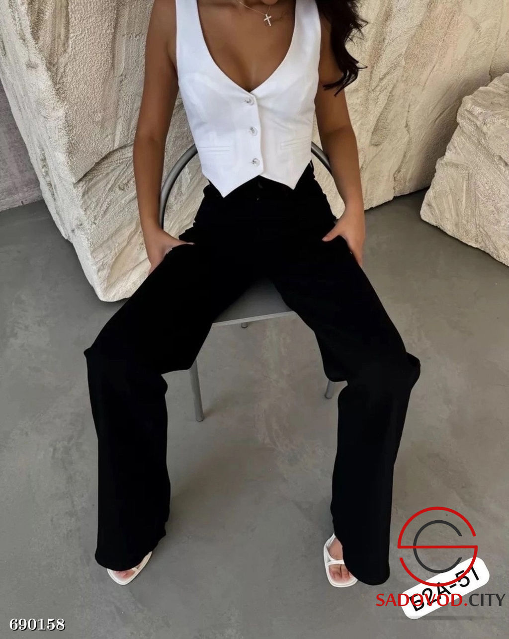 Джинсы турбы широкие женские - Bruno фото 2