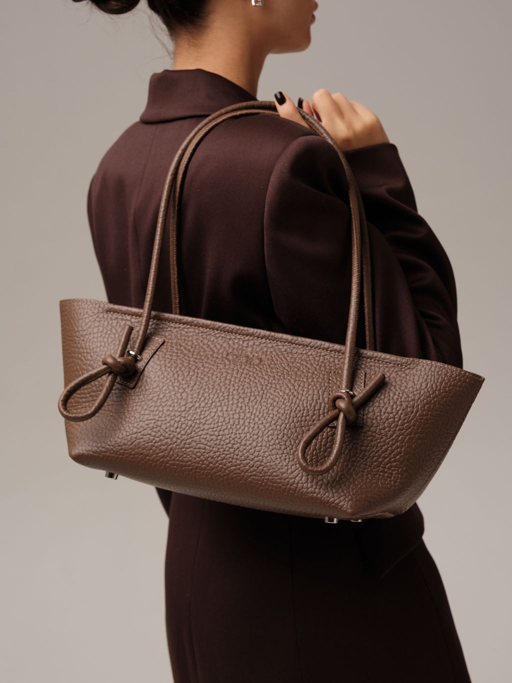 Кожаная сумка Linda DBR 31340 коричневый какао  фото 4