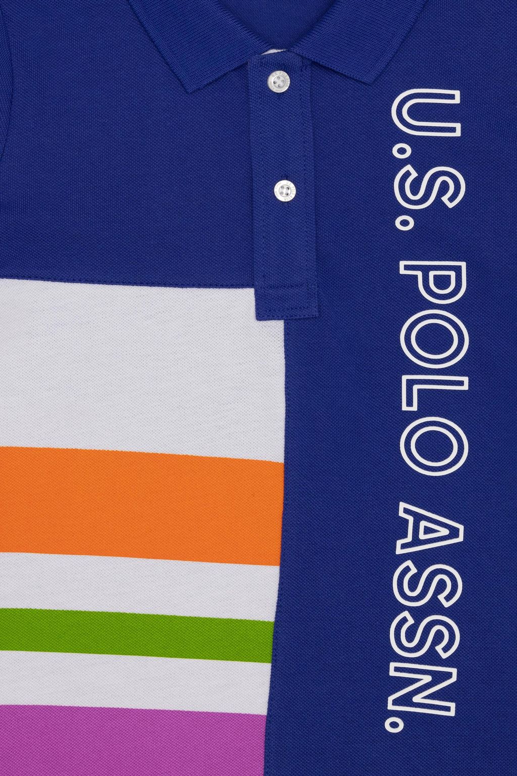 U. S. Polo Assn Синяя футболка с воротником-поло для мальчиков - U.s. polo assn фото 3