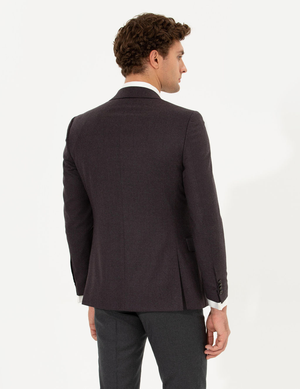 Бордово-красный приталенный пиджак - Cacharel фото 5