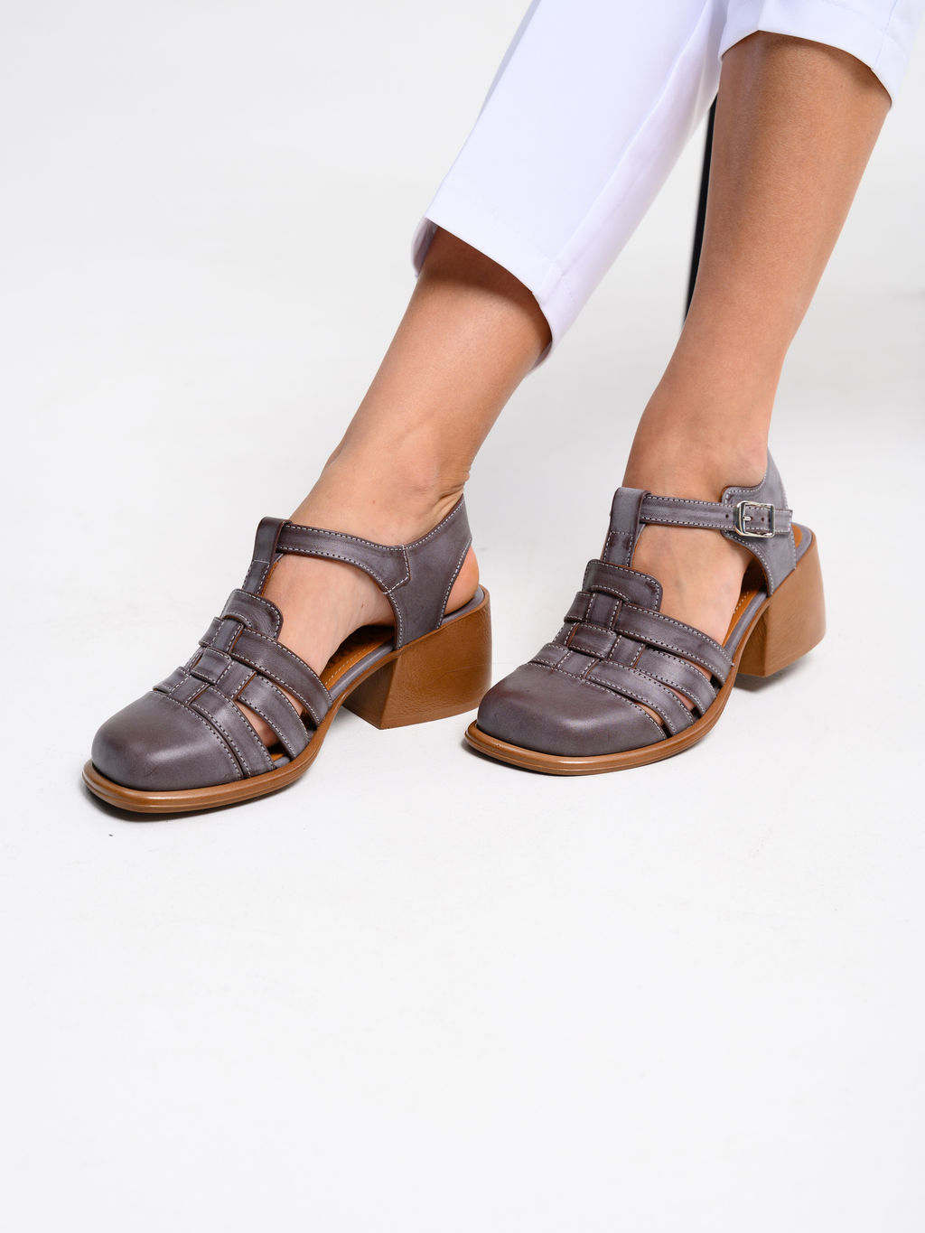 Босоножки 5035.23663bе.Вакса коричневый+коричневый