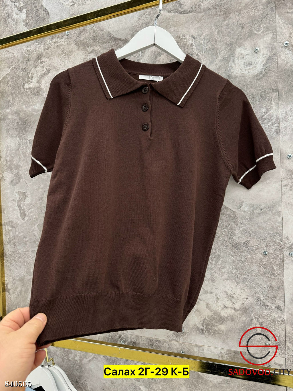 Футболка поло однотонная - Bruno фото 3