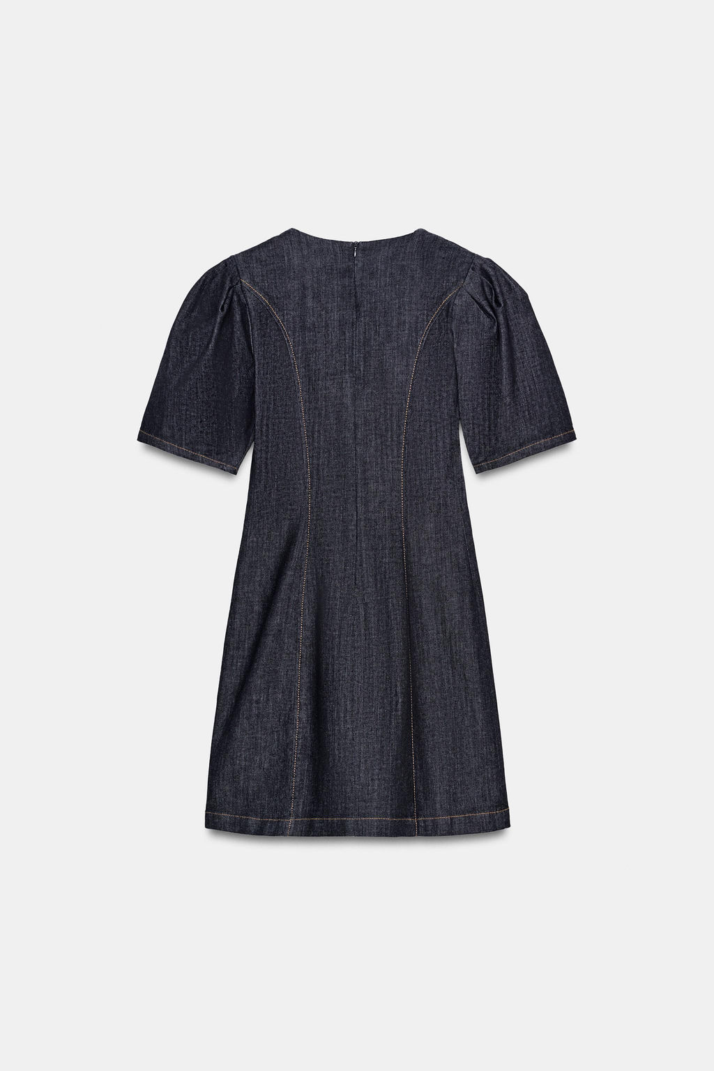 Z1975 MINI DENIM PUFF SLEEVE DRESS - Zara фото 8
