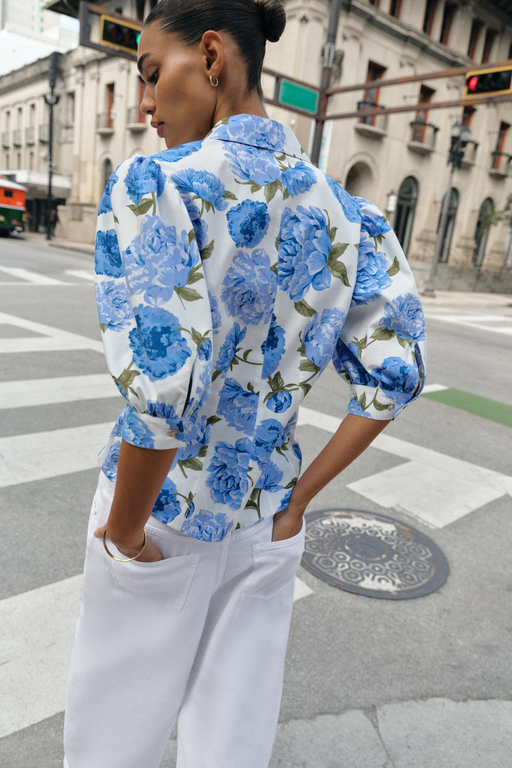 FLORAL PRINT POPLIN SHIRT - Zara фото 15