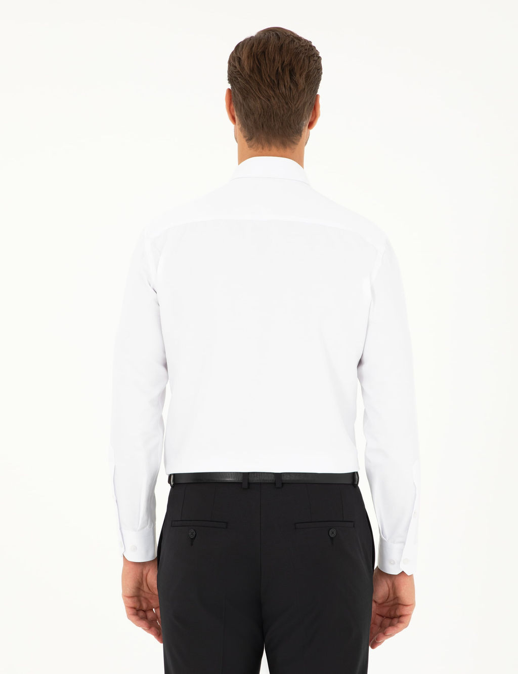 Beyaz Slim Fit Arm_rl_ Uzun Kollu G_mlek