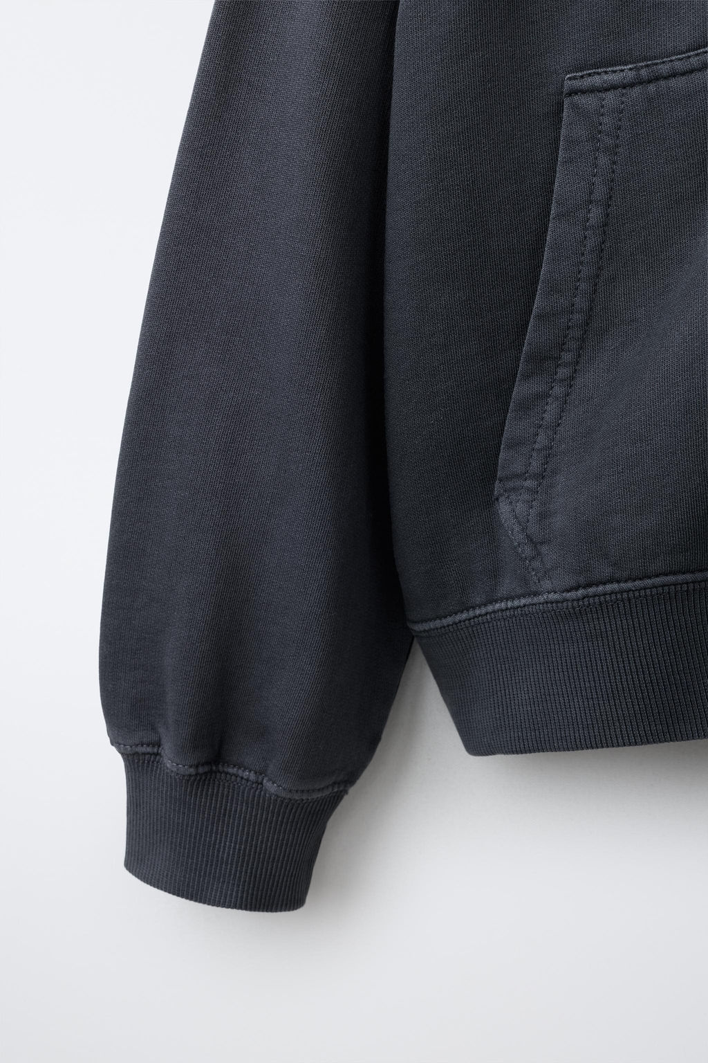 SUDADERA FELPA CREMALLERA / Gris antracita - Zara фото 4