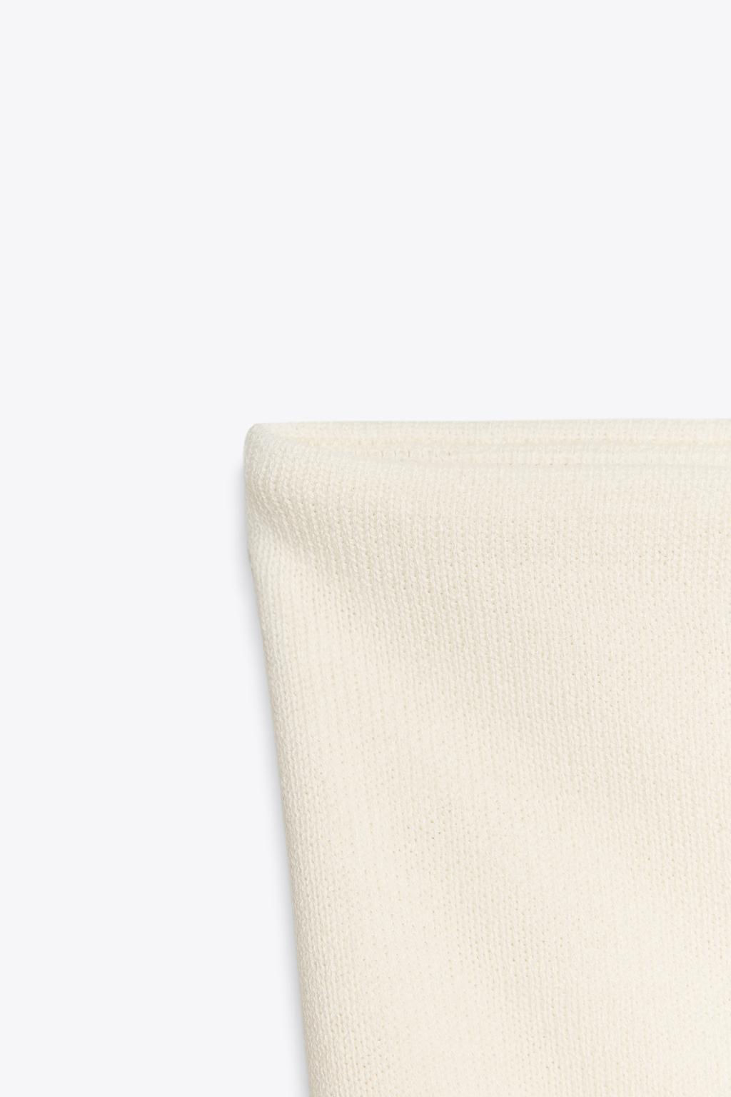 KNIT BANDEAU CROP TOP - Zara фото 9