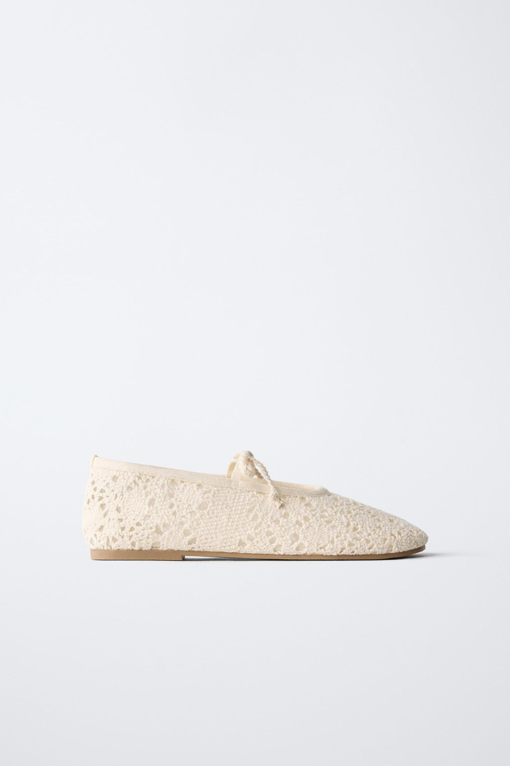 CROCHET BALLET FLATS - Zara фото 9