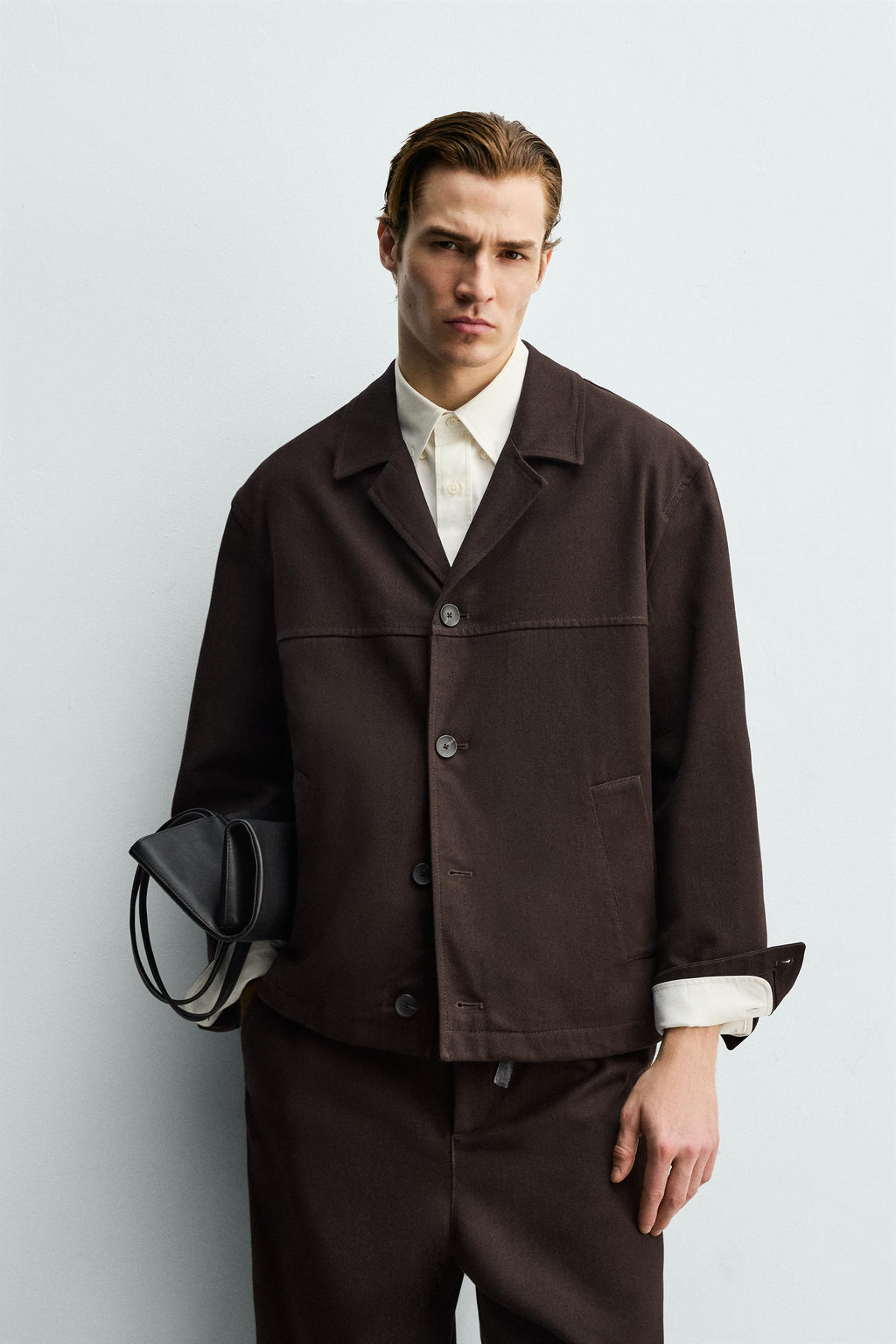 SOBRECAMISA ESTRUCTURA TWILL / Granate