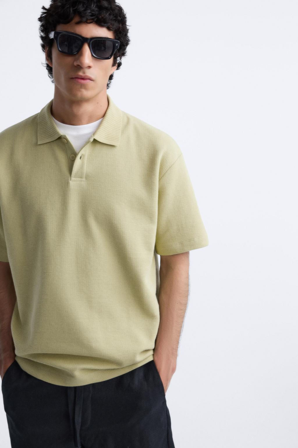 TEXTURED POLO SHIRT - Zara фото 31