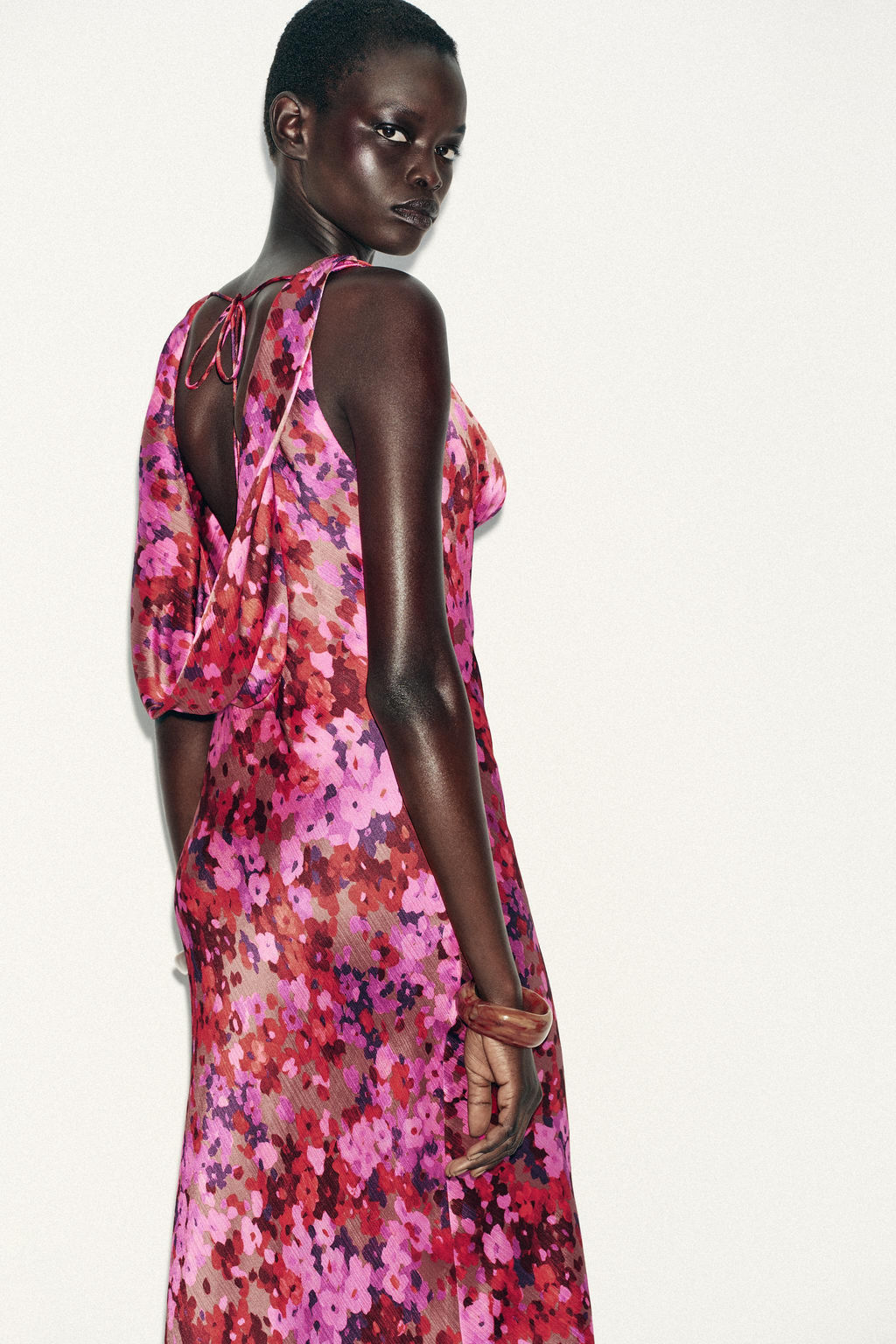FLORAL PRINT MIDI DRESS - Zara фото 5