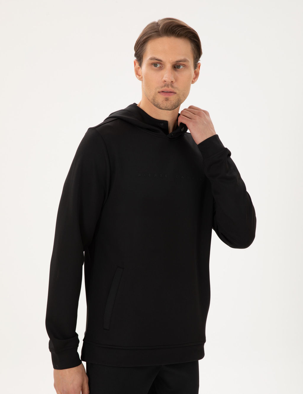 Siyah Regular Fit Sweatshirt - Pierre cardin фото 3