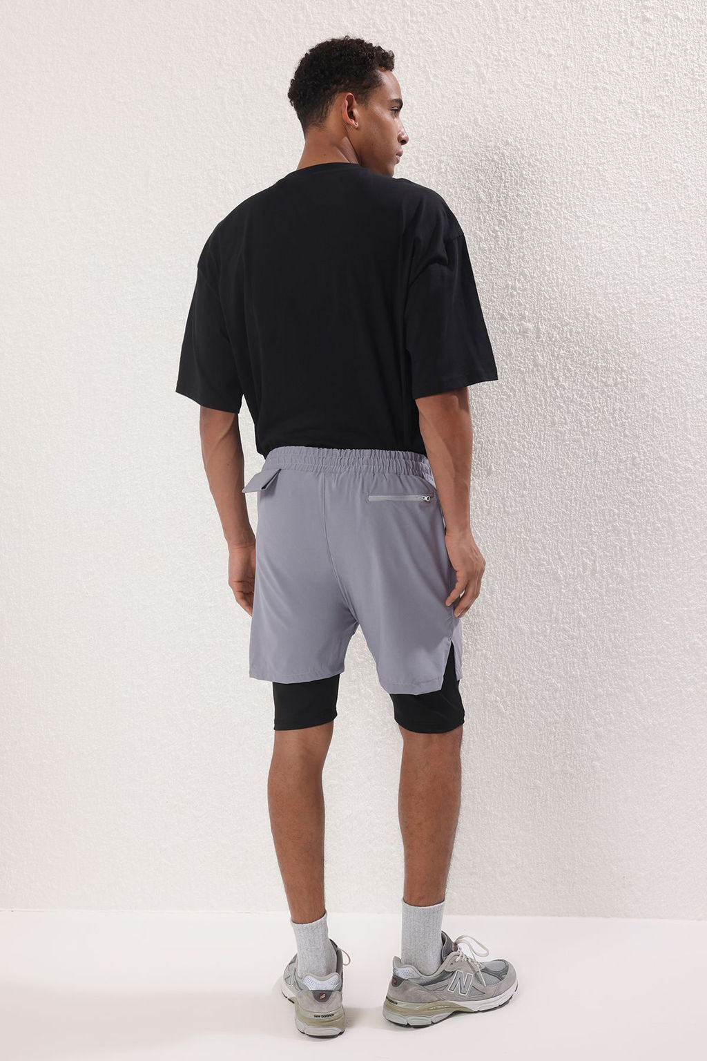 TRENDYOL MAN Siyah Running H?zl? Kuruma Micropoly Antrenman Fitness Taytl? Outdoor Sort TMNSS25SR00060 - Trendyolmilla фото 14