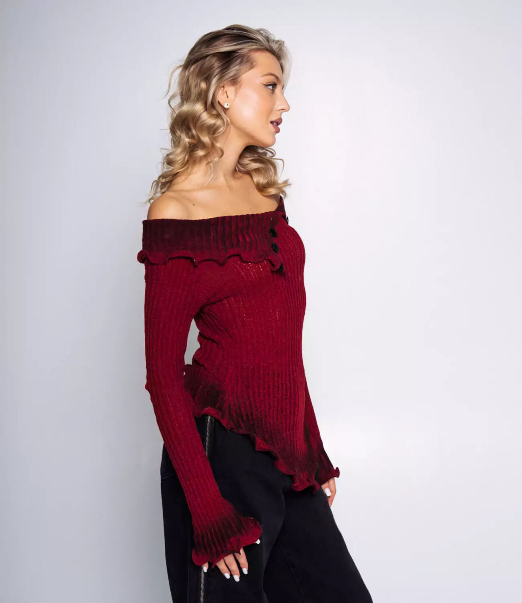 Джемпер #КТ544, бордовый - Dommod фото 2