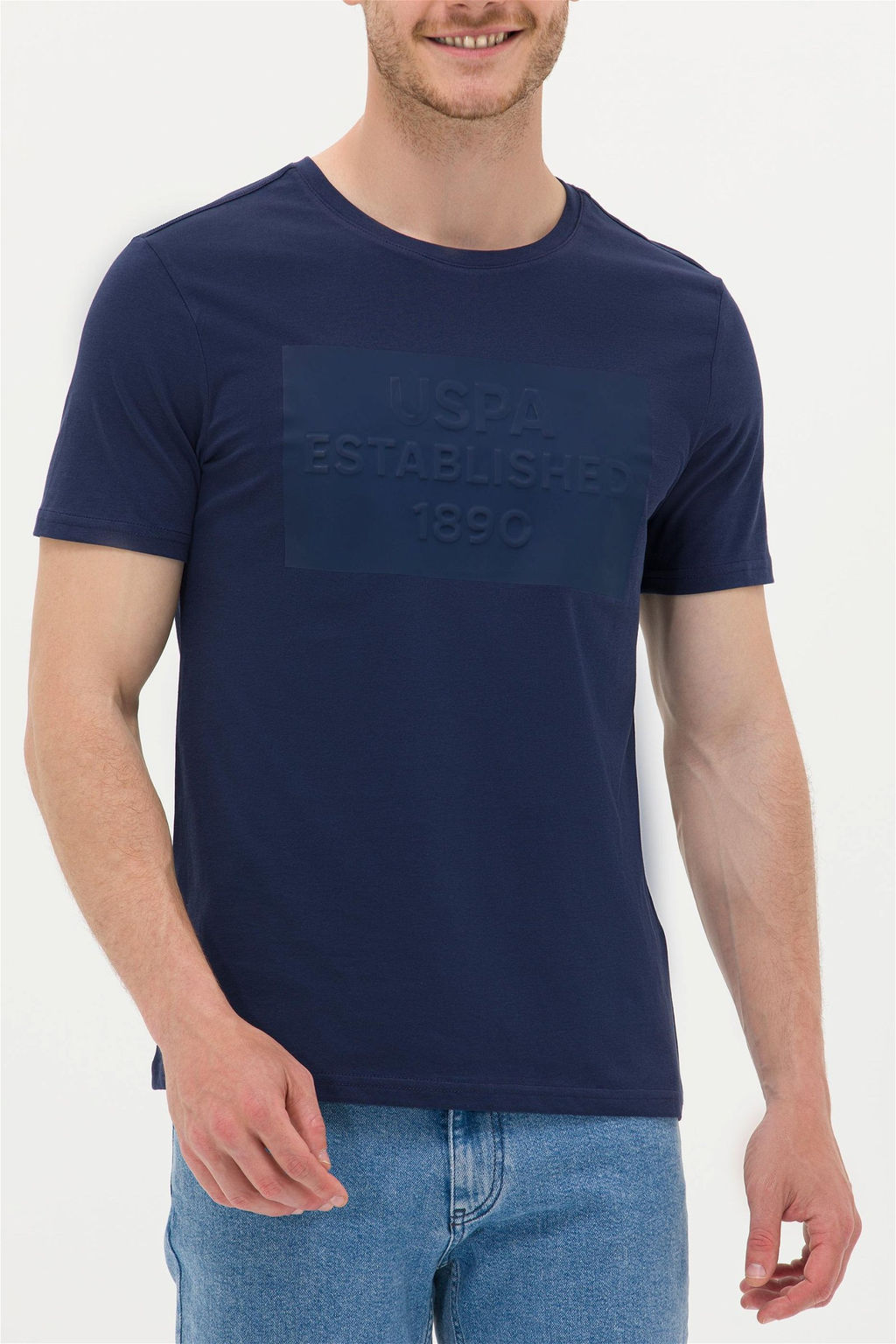 U. S. Polo Assn Мужская темно-синяя футболка с круглым вырезом - U.s. polo assn фото 13