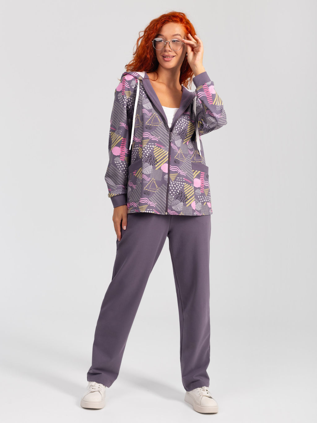 Костюм женский футер с лайкрой "ДОРИС" ЛИЛОВЫЙ