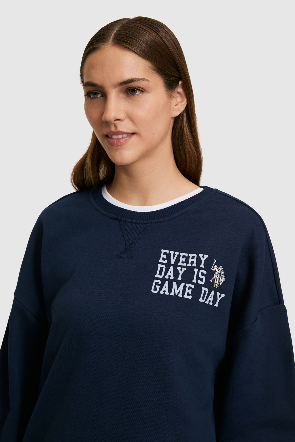 Kad_n Lacivert Bisiklet Yaka Sweatshirt - U.s. polo assn фото 2