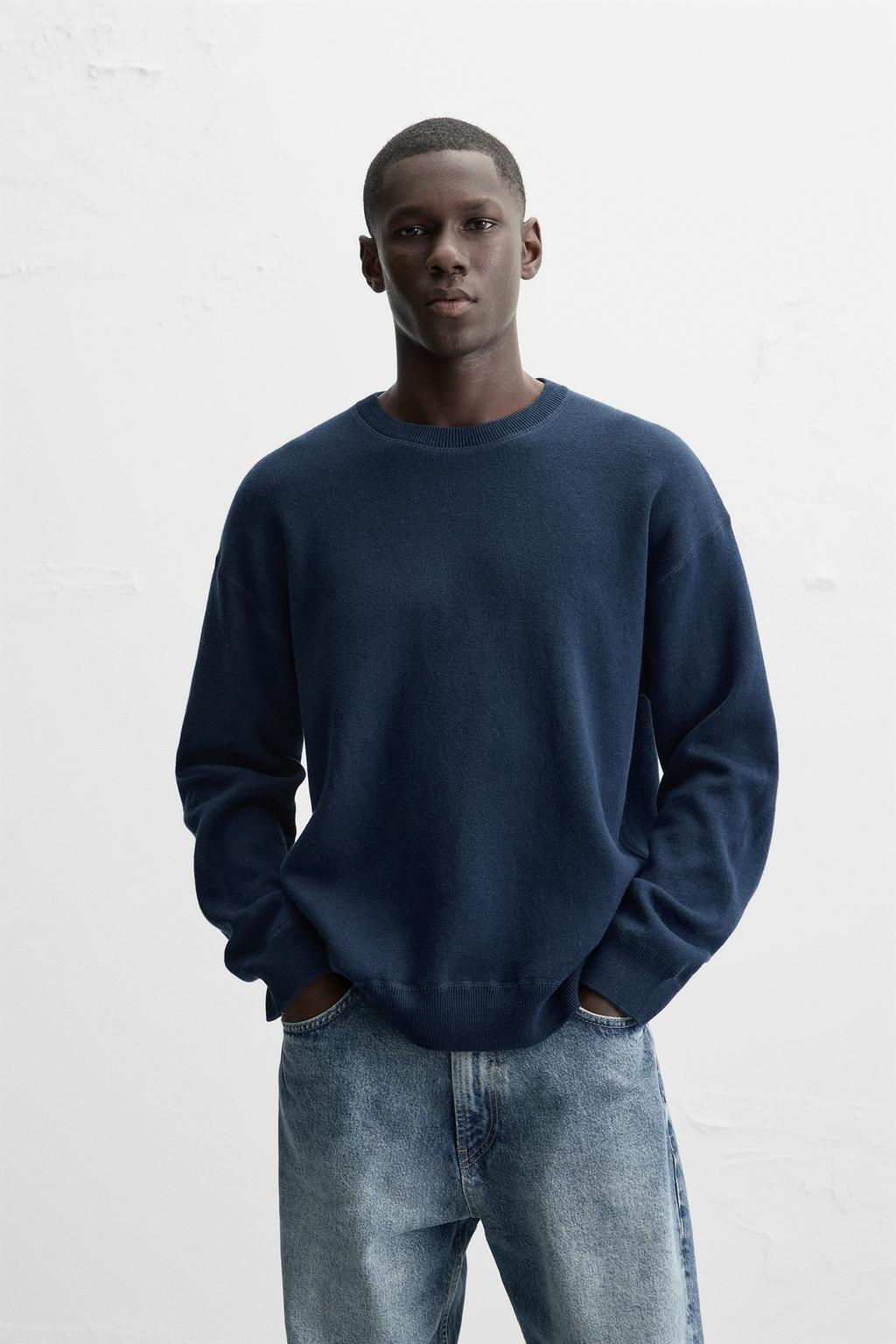 RELAXED FIT COTTON BLEND SWEATER - Zara фото 2