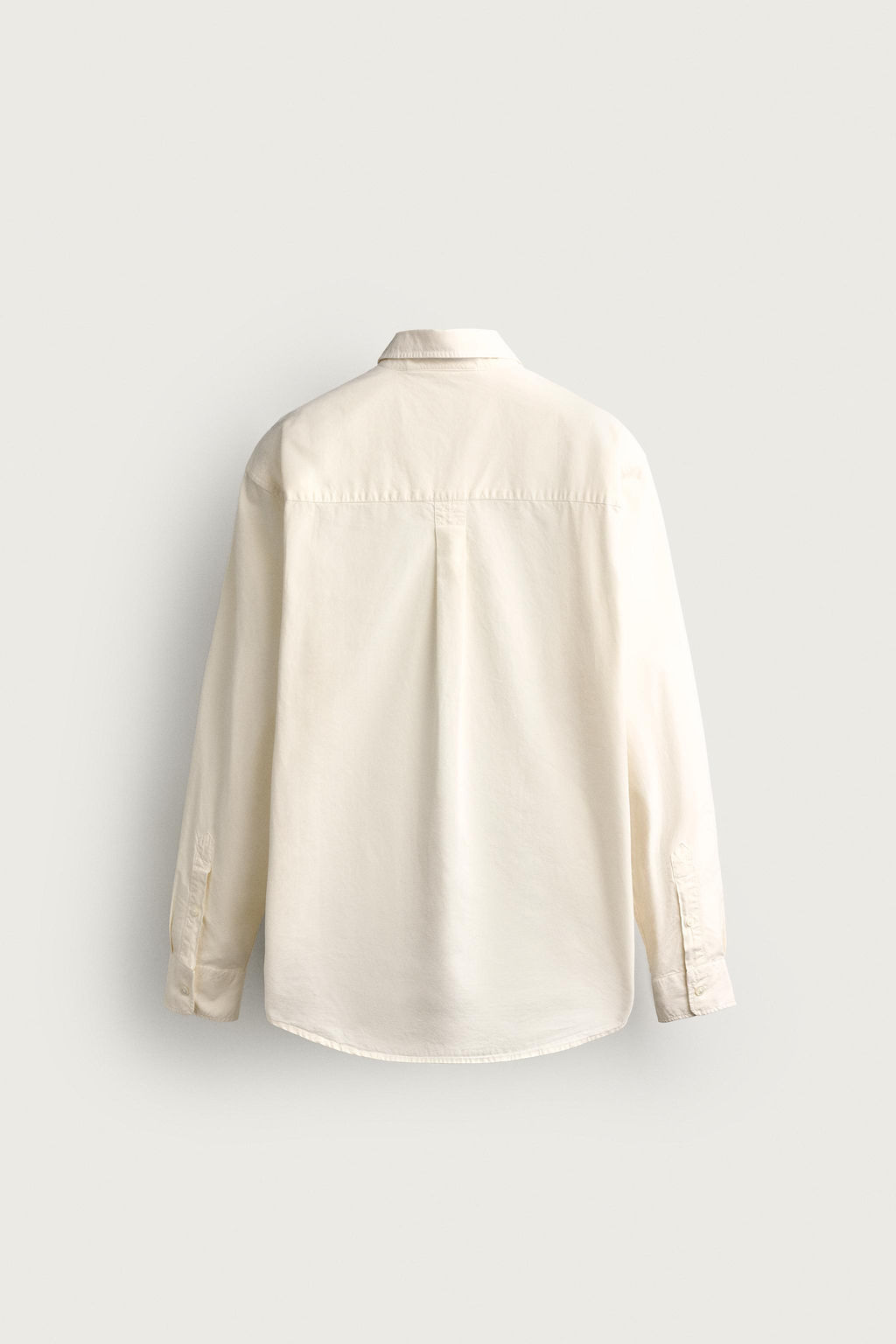 CAMISA RELAXED FIT ALGOD?N / Blanco - Zara фото 8