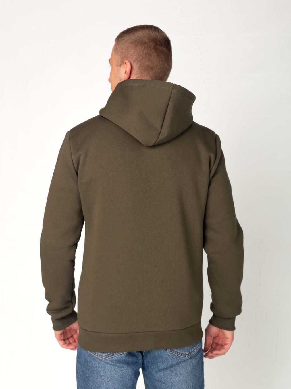 Толстовка мужская футер 3-х нитка начес пенье БАРС ХАКИ - Домтрик фото 8