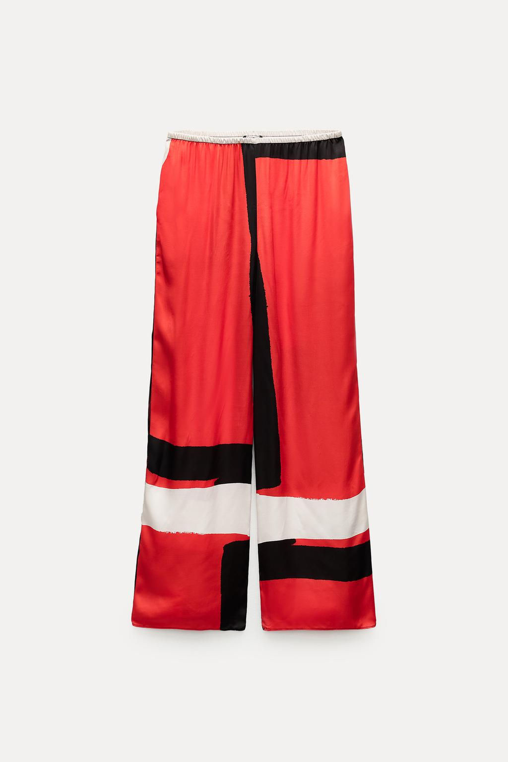 SATIN PRINTED TROUSERS - Zara фото 3