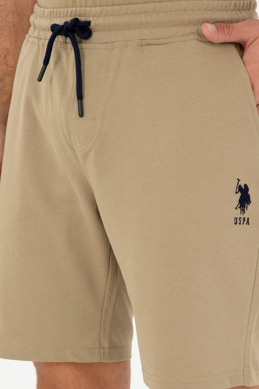 Мужские трикотажные шорты цвета хаки - U.s. polo assn фото 5