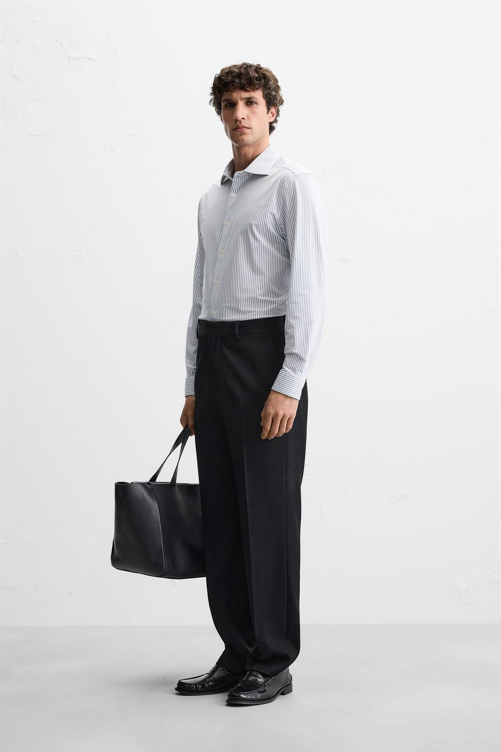 TEXTURED STRETCH SHIRT - Zara фото 12